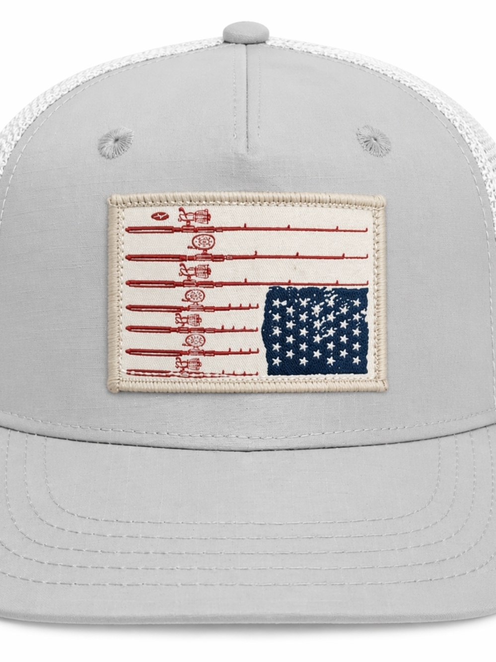 Water Performance - Mens Americana Fishing Trucker Hat |Flag Upsidown